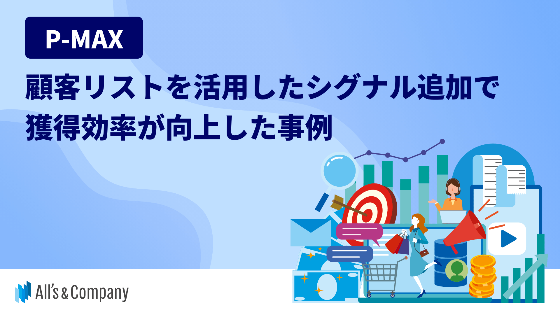 【P-MAX】顧客リストを活用したシグナル追加で獲得効率が向上した事例